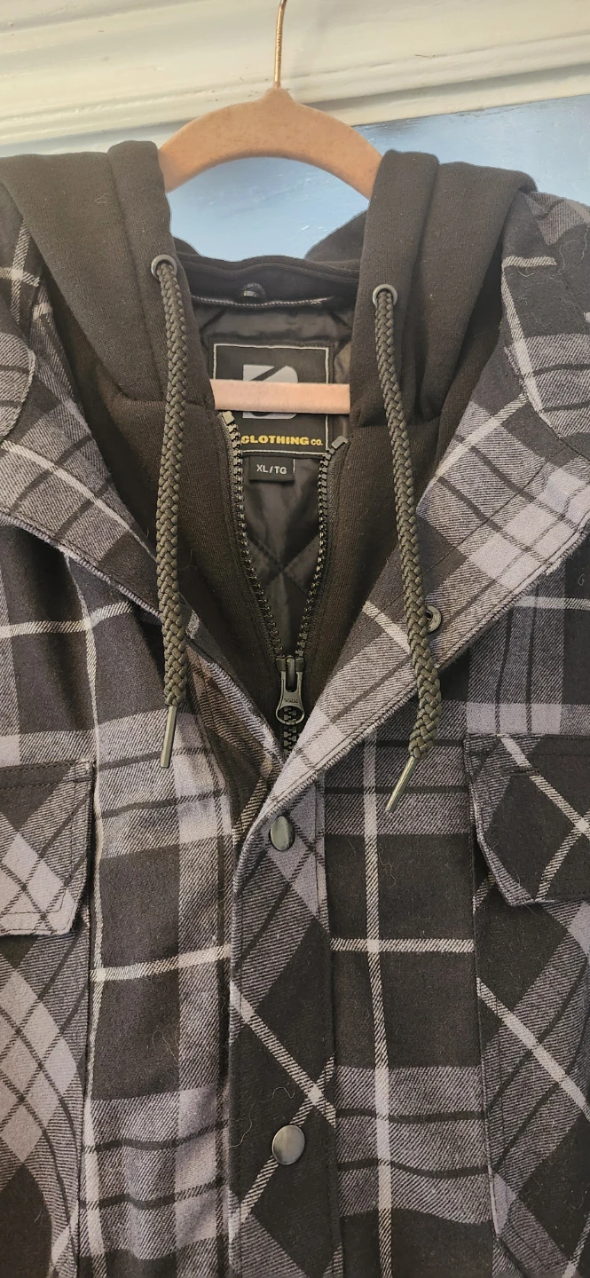 Plaid Hooded Jacket- XL with quilt lining - photo 2