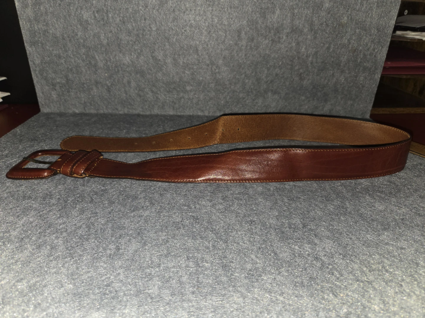 Zara Brown Leather Belt Size 80