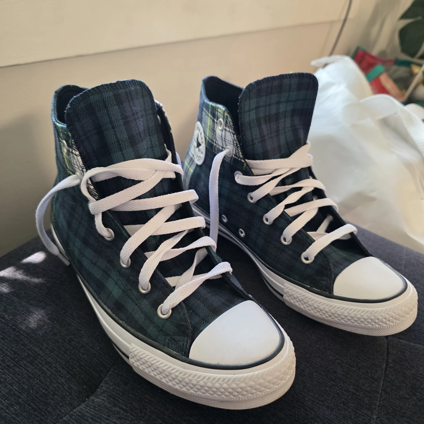 Converse Chuck Taylor All Star High Top Plaid Sneakers