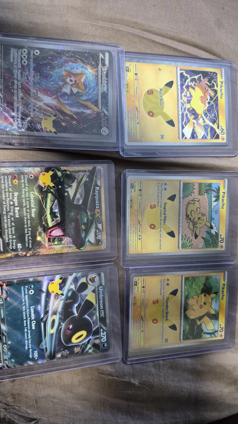 Set of 6 Pokemon Trading Cards