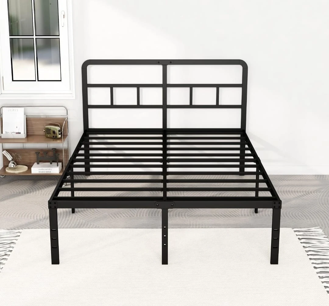 Black Metal Queen Bed Frame