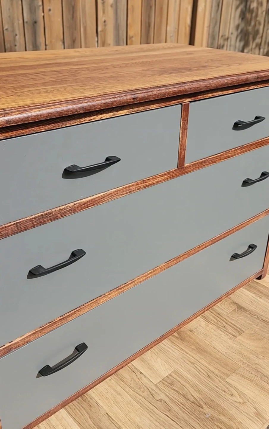 Rustic Wood and Grey Dresser - photo 3