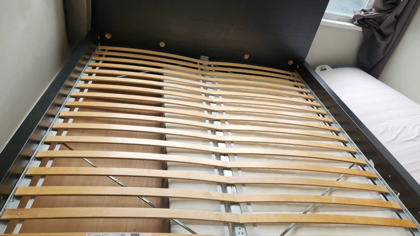IKEA Black Bed Frame with Luroy Slatted Base OBO - photo 5