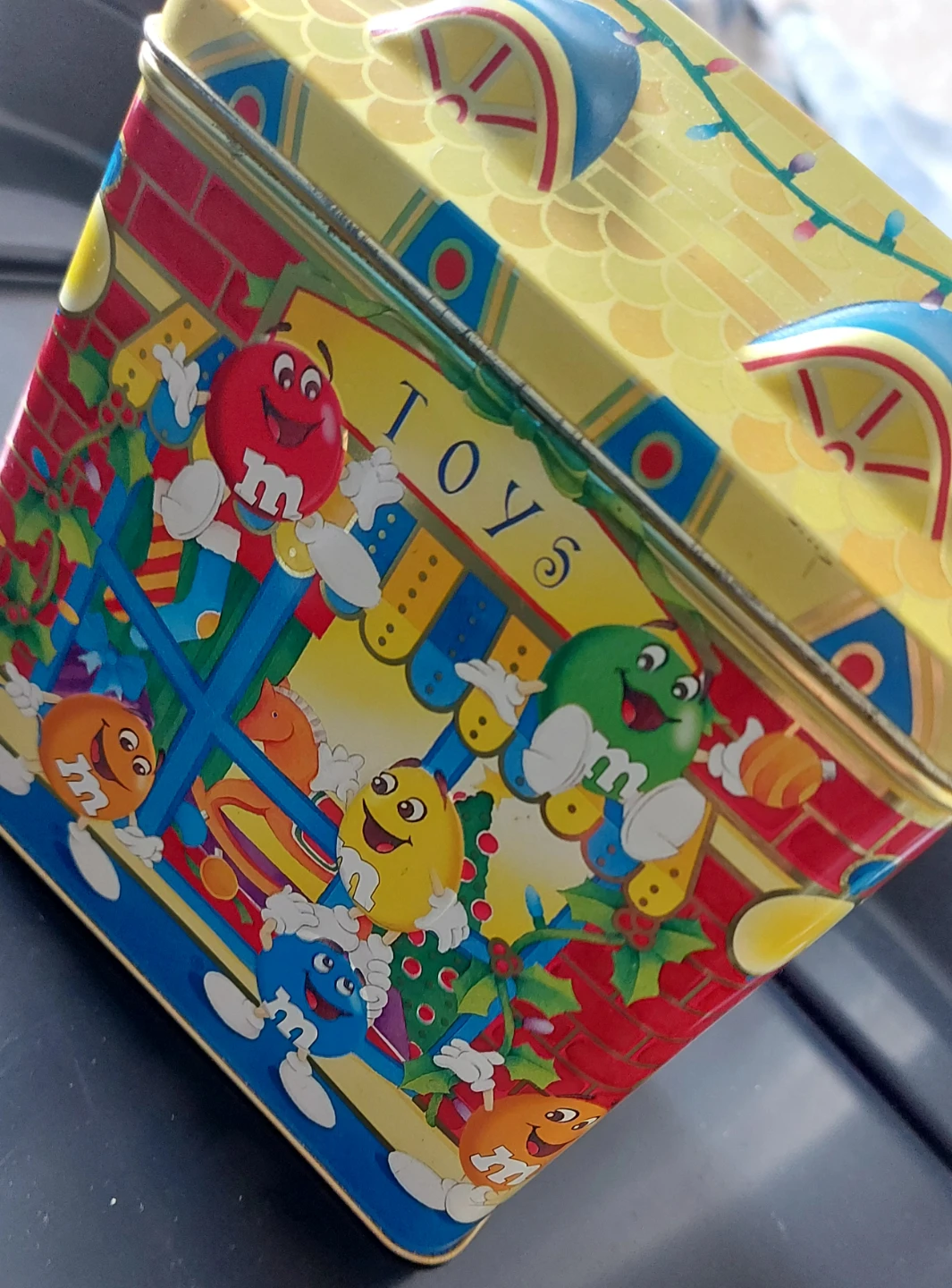 Vintage M&M's Christmas House Tin