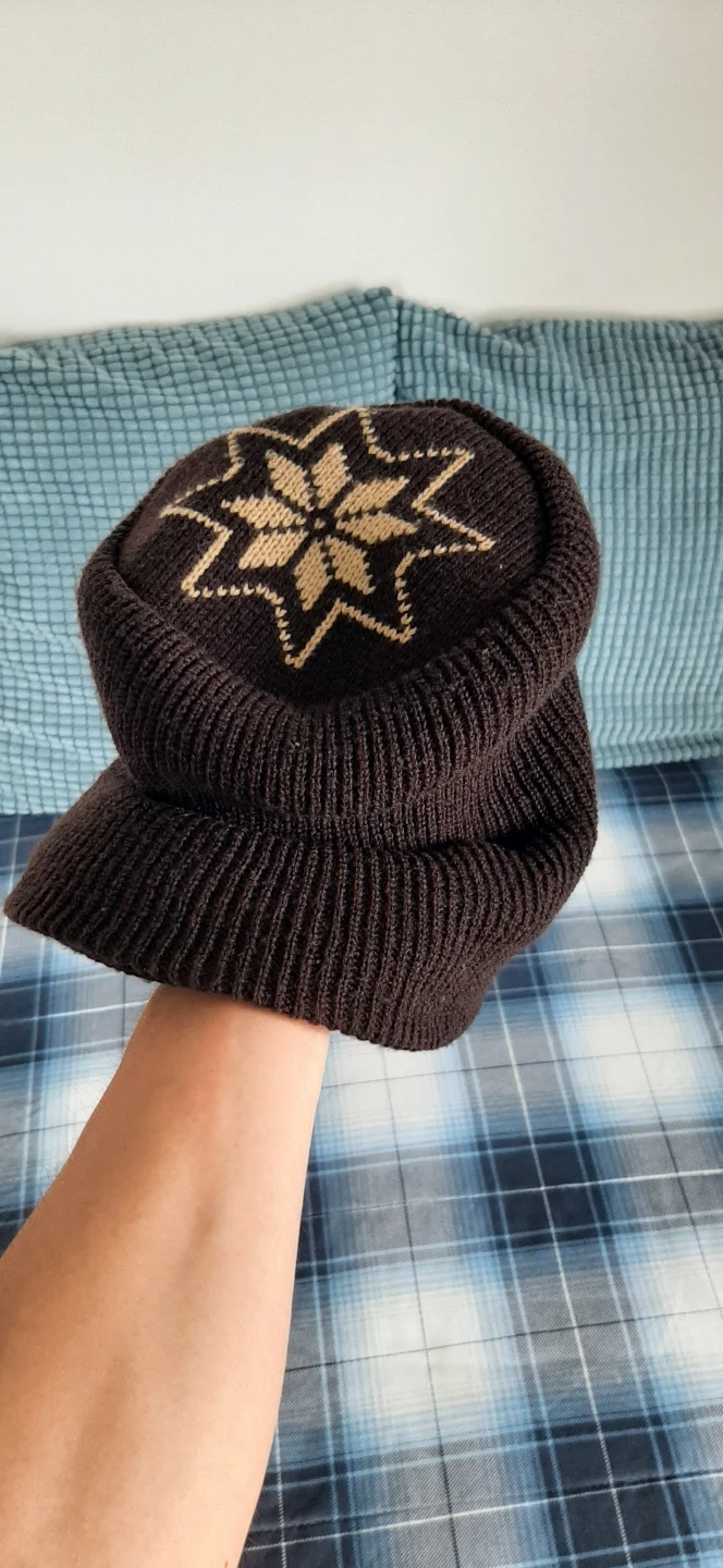 Knitted Brown Winter Hat and Scarf Set - photo 3