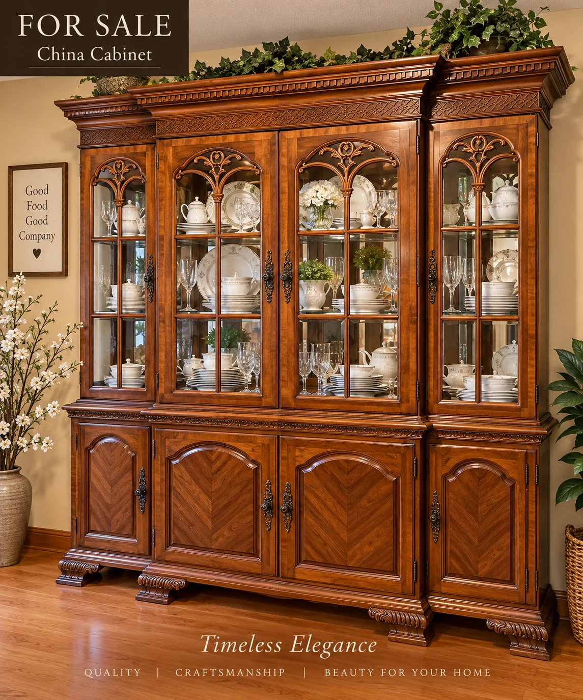 Solid Wood Dining Room Cabinet Set – 4 Pieces - photo 3