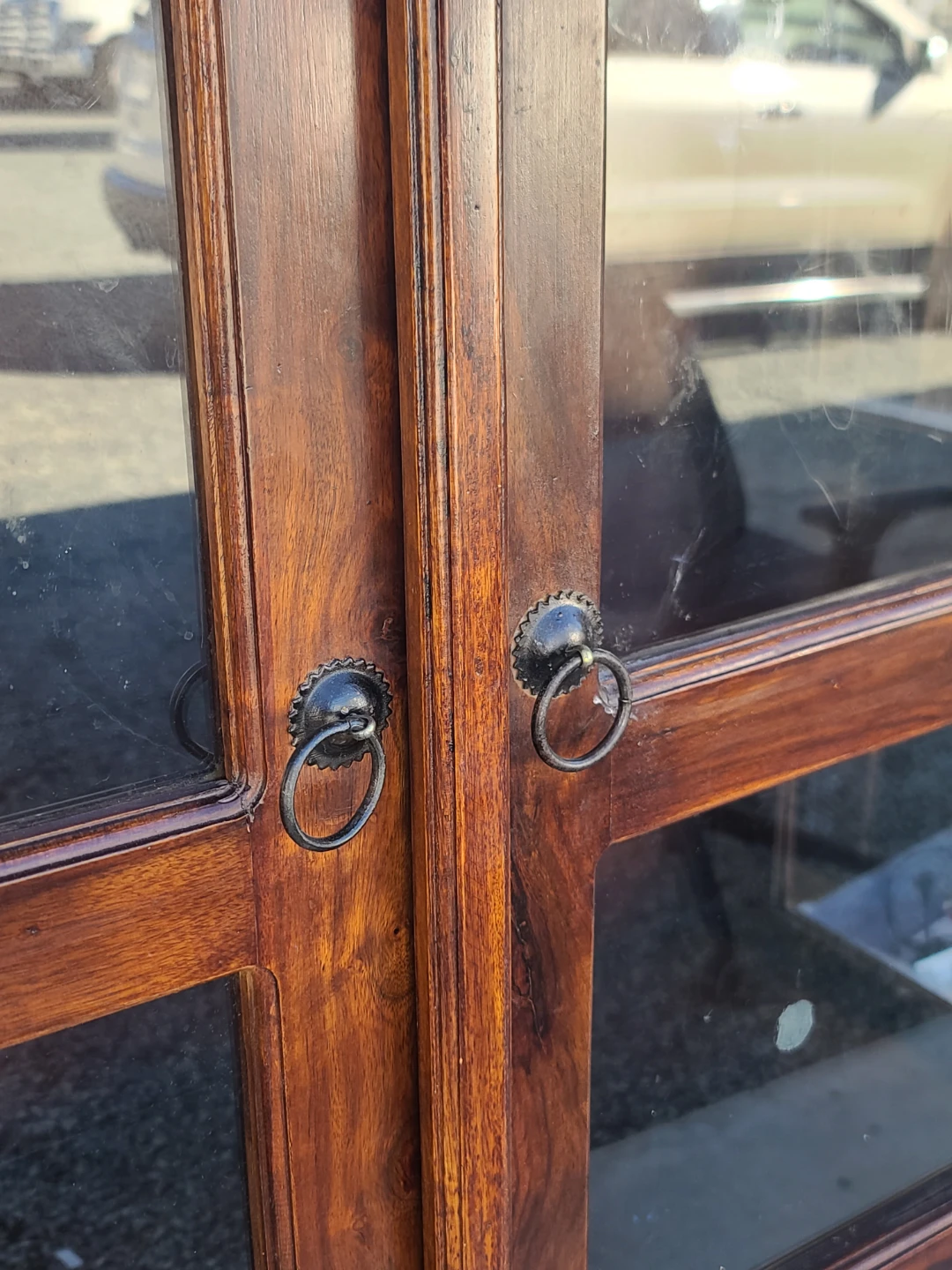 Solid Wood Glass-Door Curio Display Cabinet – Dark Wood - photo 4