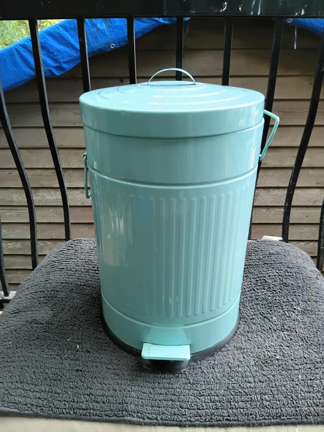 Seafoam Green Step Trash Can