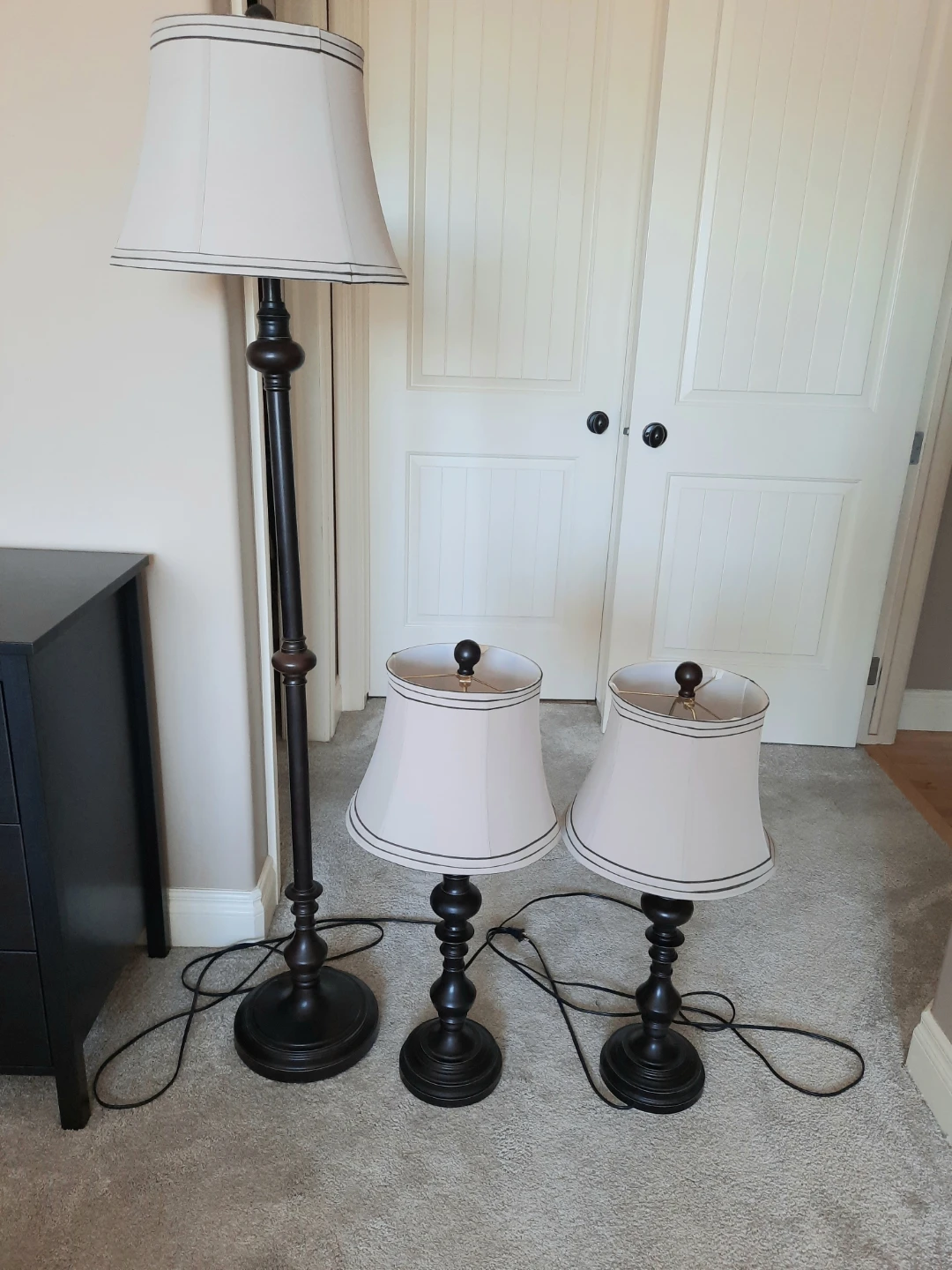 Floor and table lamp set