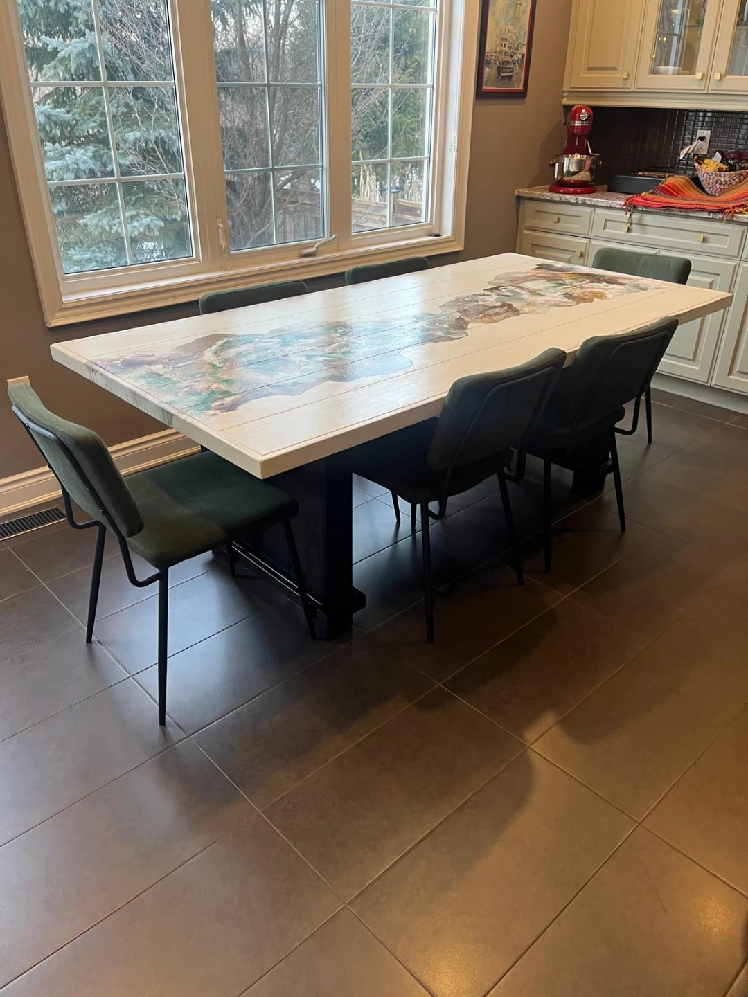 Hand painted dining table - photo 3