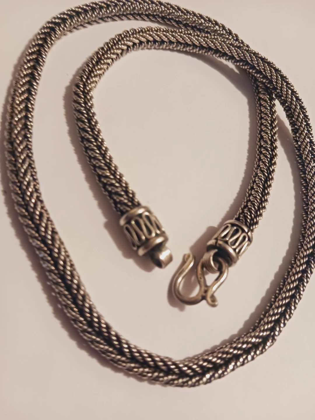 Gorgeous Sterling Silver 925 Solid Thick Woven Chain Necklace