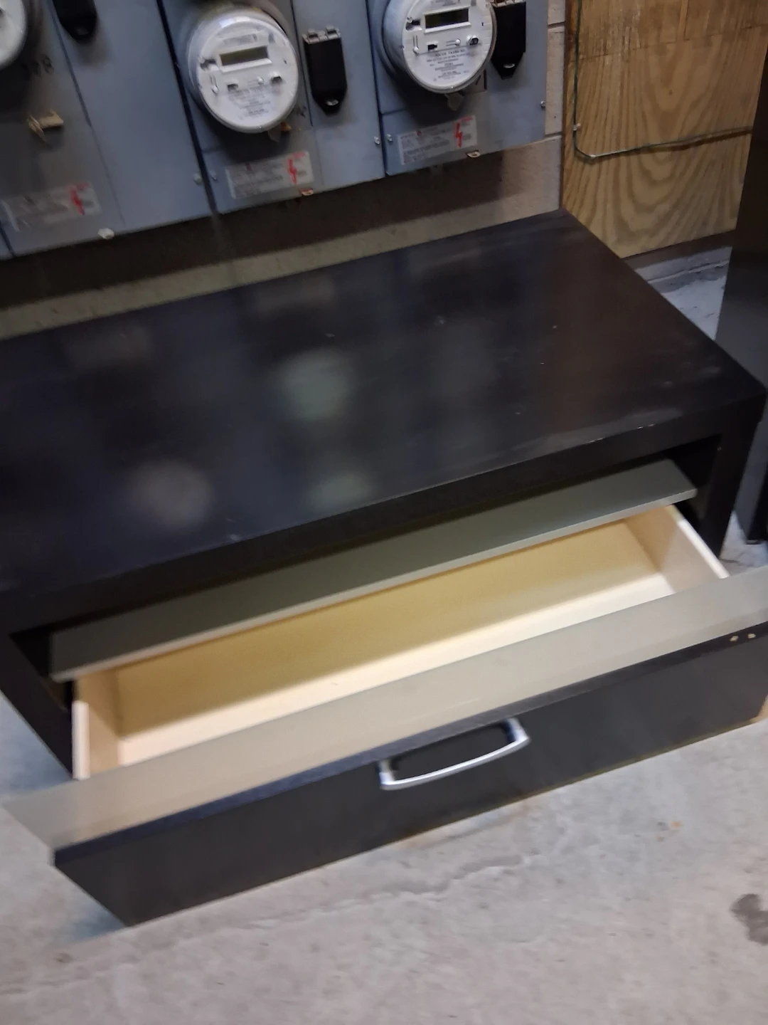 Modern Black and Frosted Glass Storage Set - photo 3