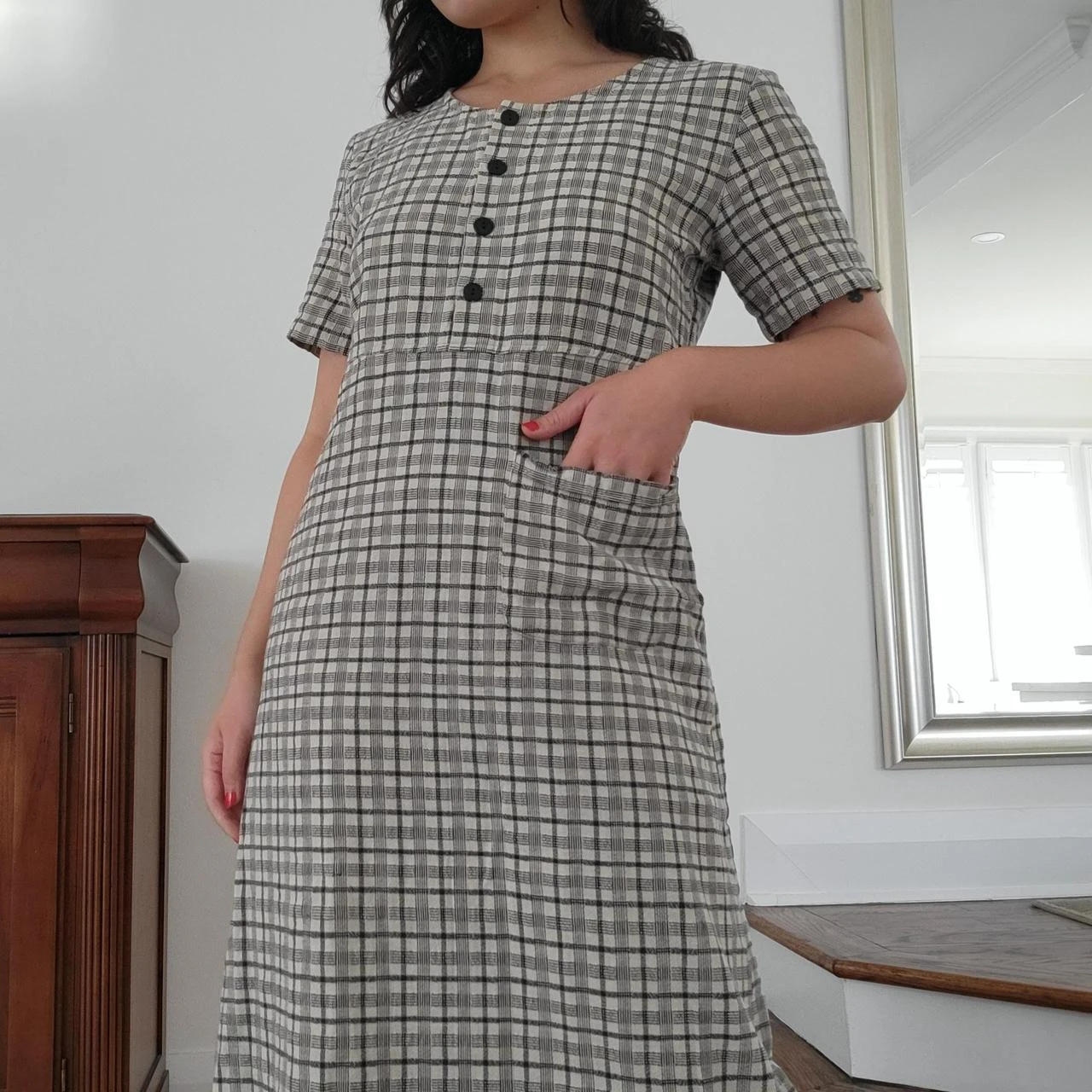 Vintage plaid dress - photo 3