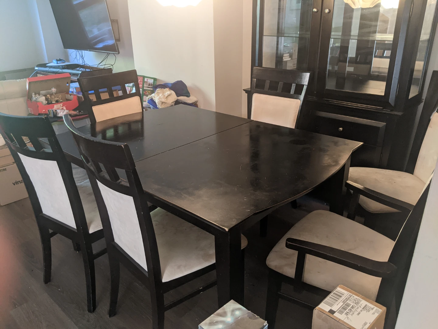Black Dining Hutch and Table Set - photo 4