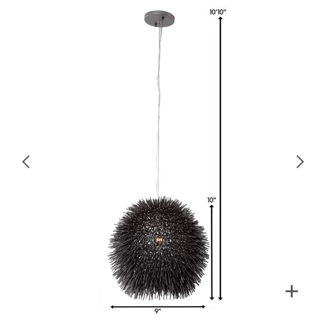 Varaluz Urchin 9" Black Mini Pendant - photo 3