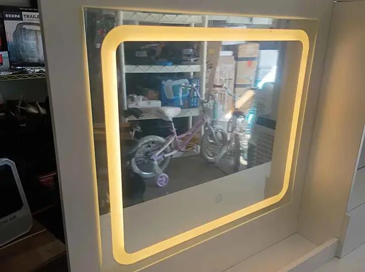 White Vanity Desk with LED Mirror - photo 2