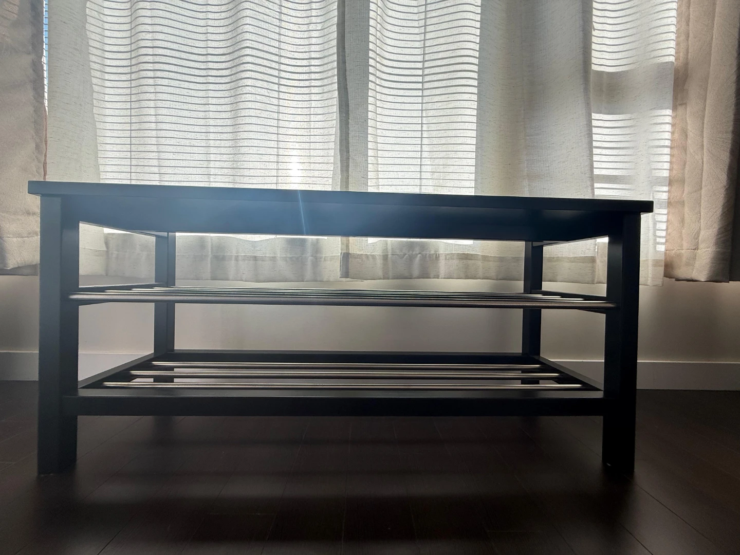 IKEA TJUSIG Bench with Shoe Storage - Black - photo 3