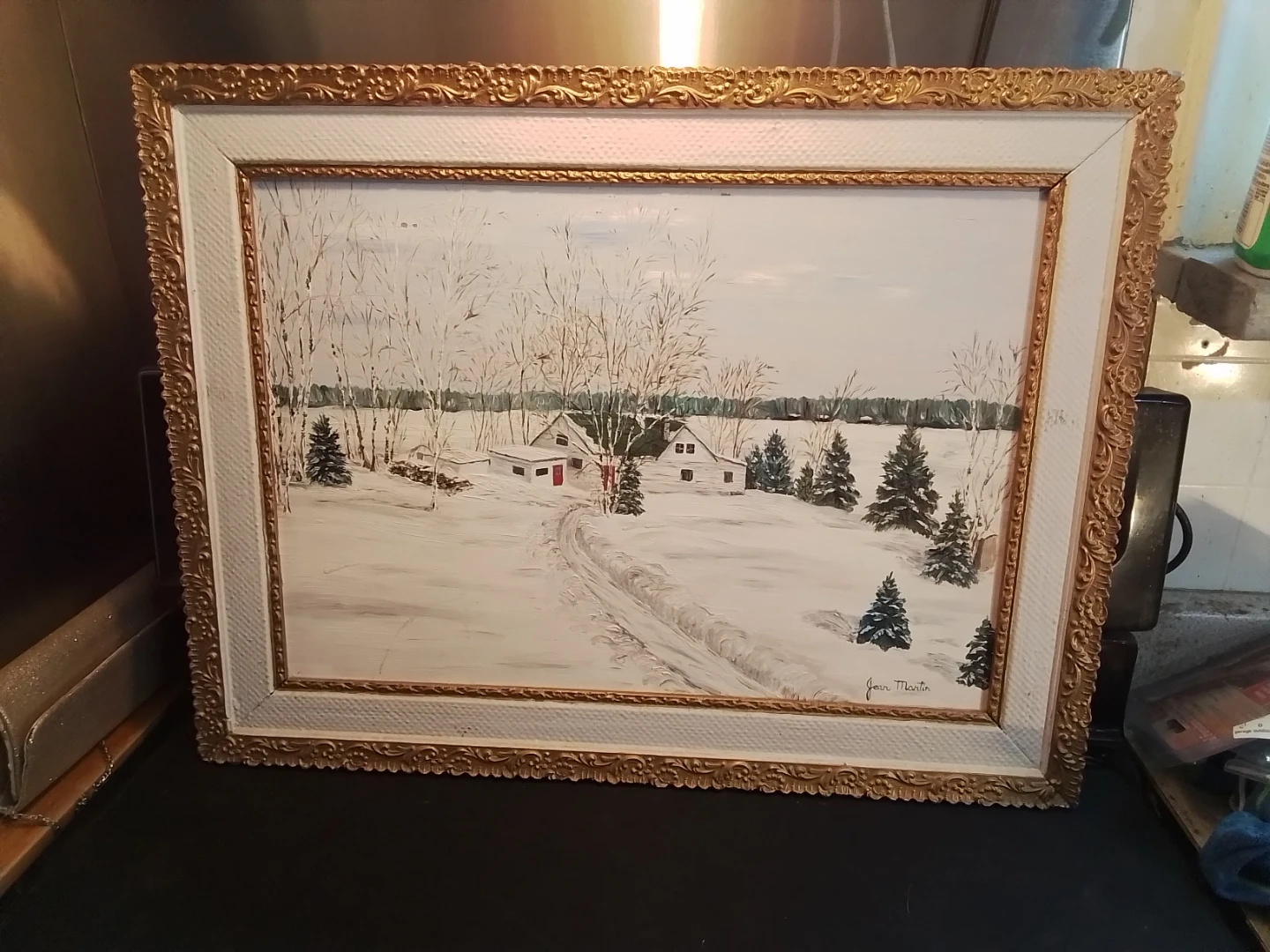 Jean Martin Winter Landscape Painting