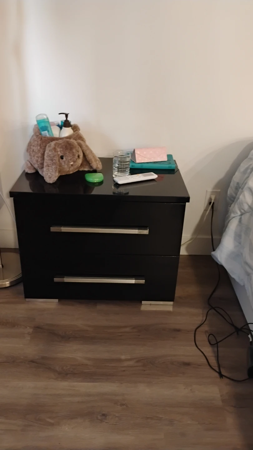 Move out sale-Black 3-Drawer Dresser + Matching Nightstand