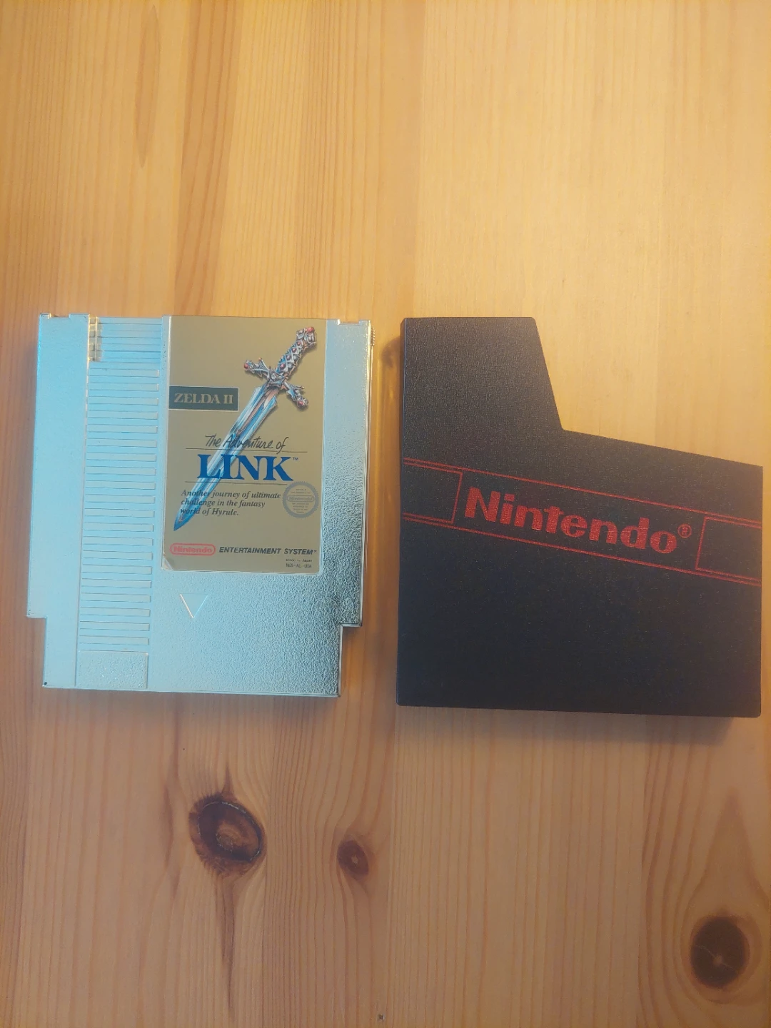 Zelda 2 Gold NES Game Cartridge