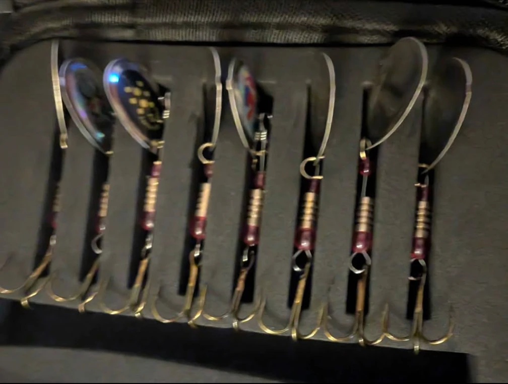 Fishing Spinner Lure Set with Case great Christmas gift ! - photo 2