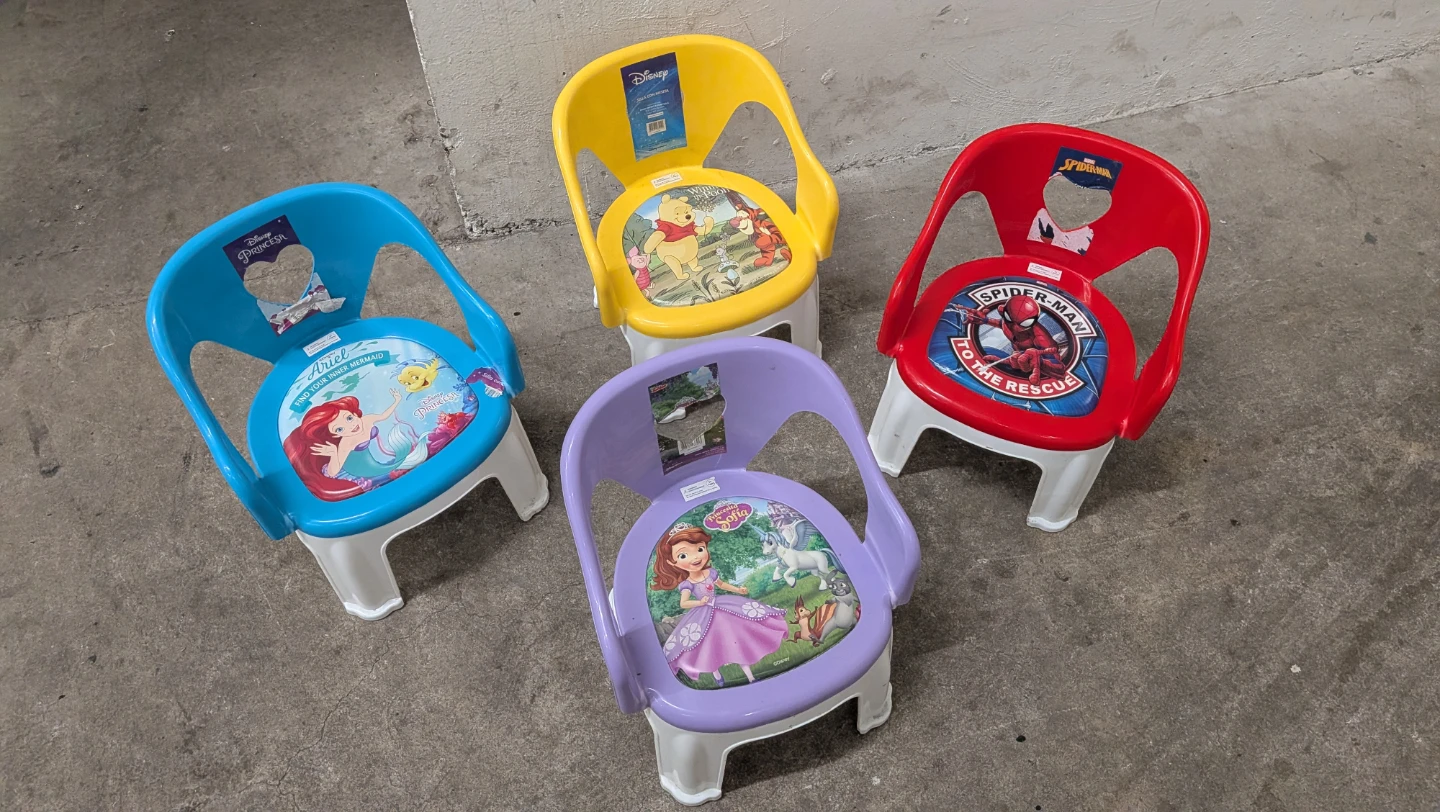 FREE: Kids Chairs 4, Black Metal Frame Desk - photo 2