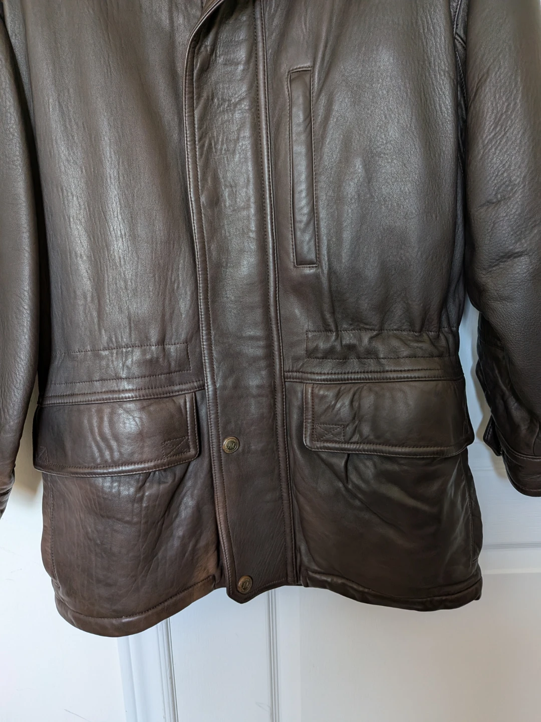 🏈Andrew Marc Brown Leather Jacket - photo 4