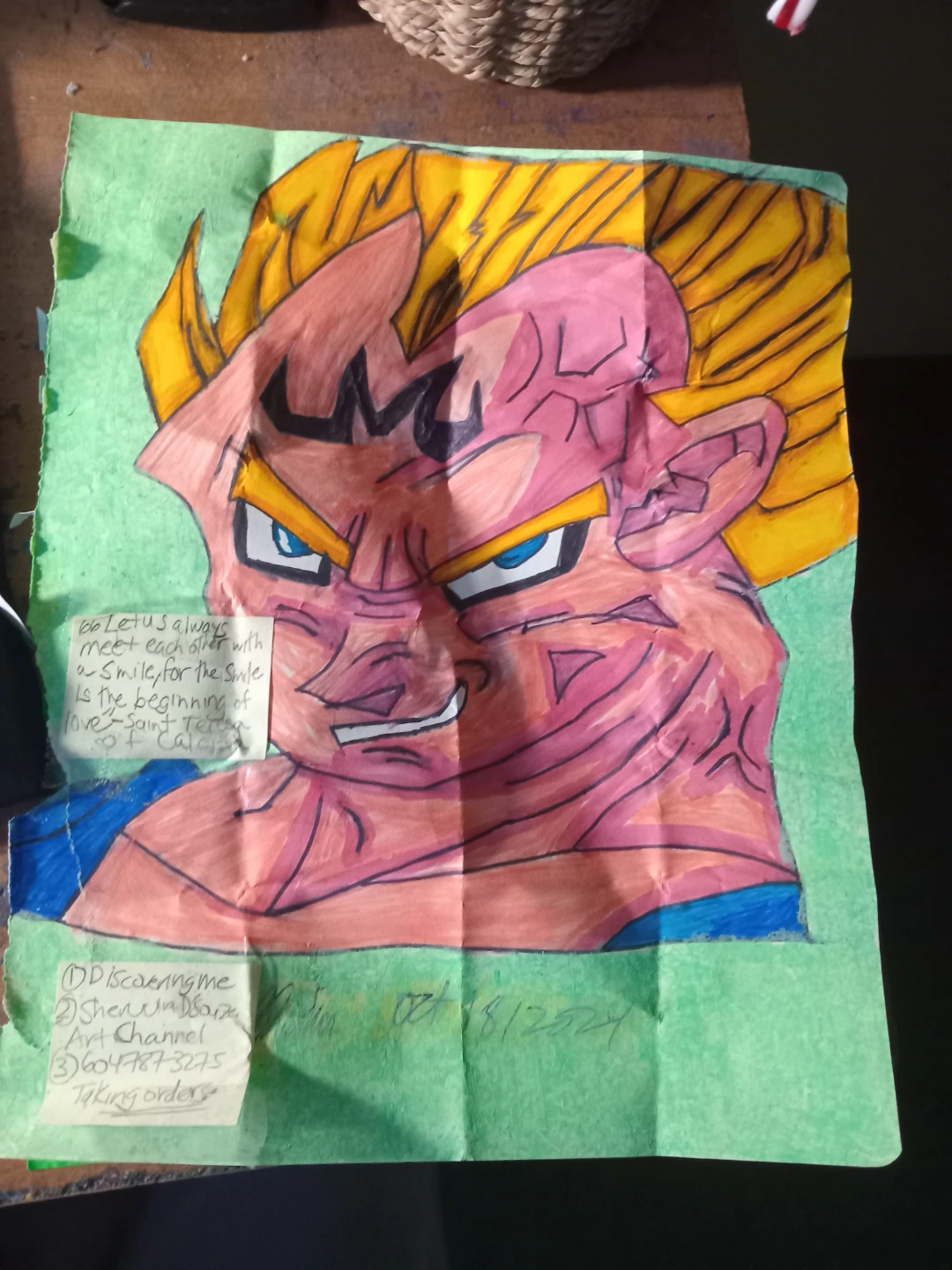 DRAGON BALL Z CHARACTER DRAWINGS BY CUSTOM ARTIST