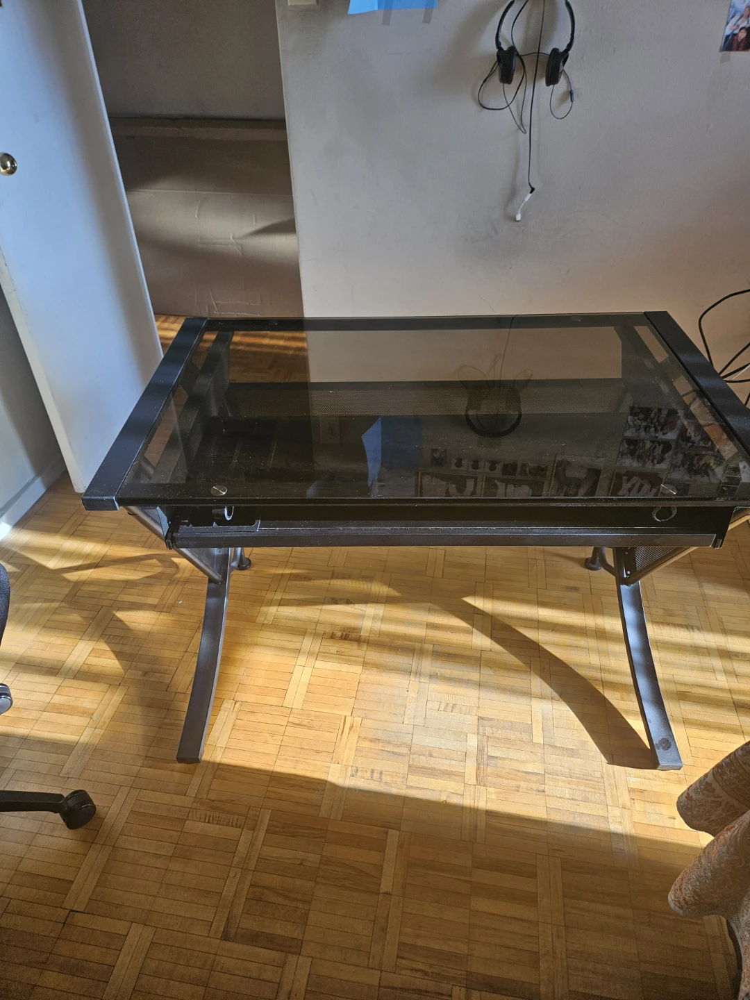 Glass top computer desk - photo 5