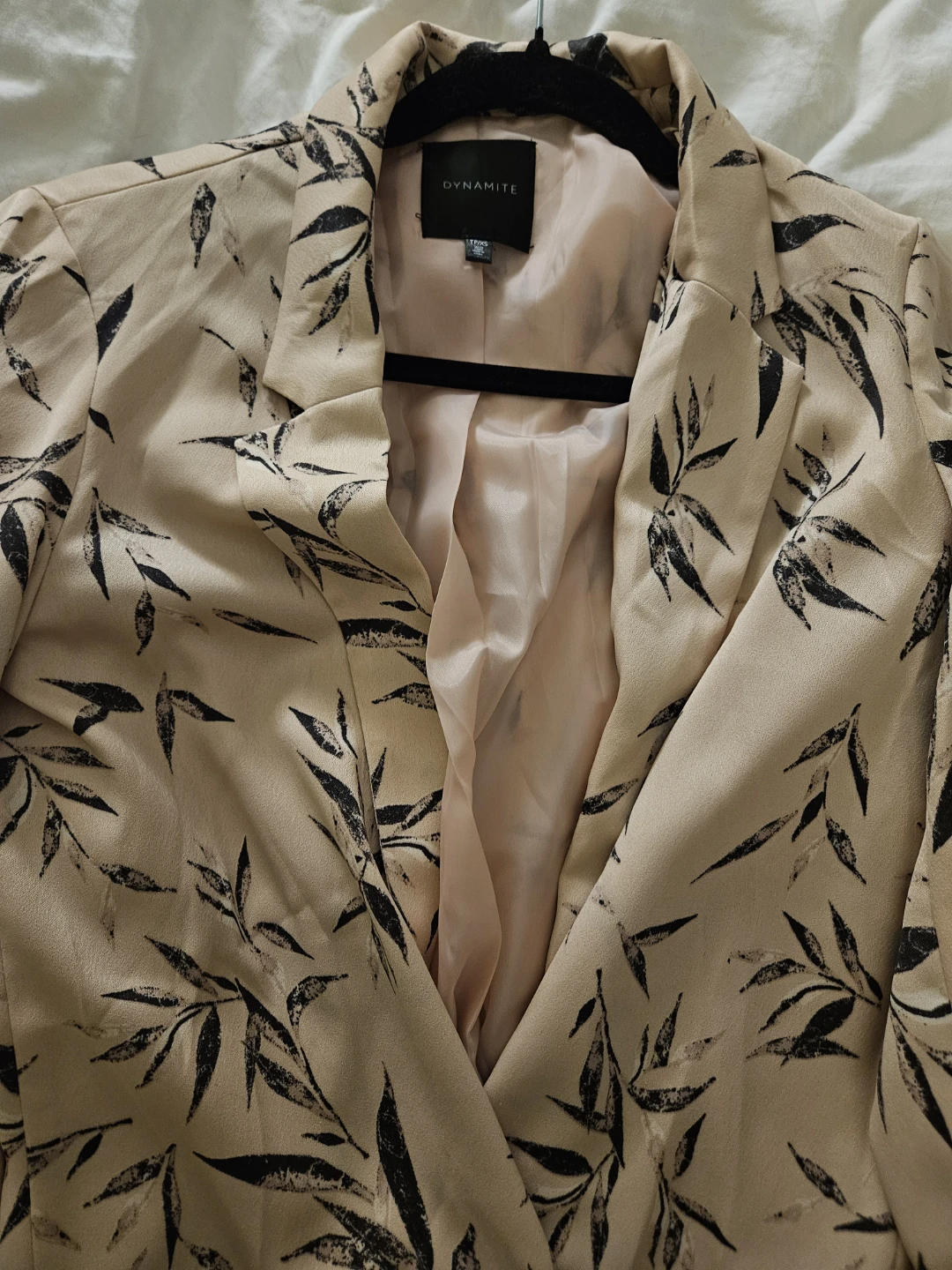 Dynamite Blazer - Tan Leaf Print - XS - photo 3