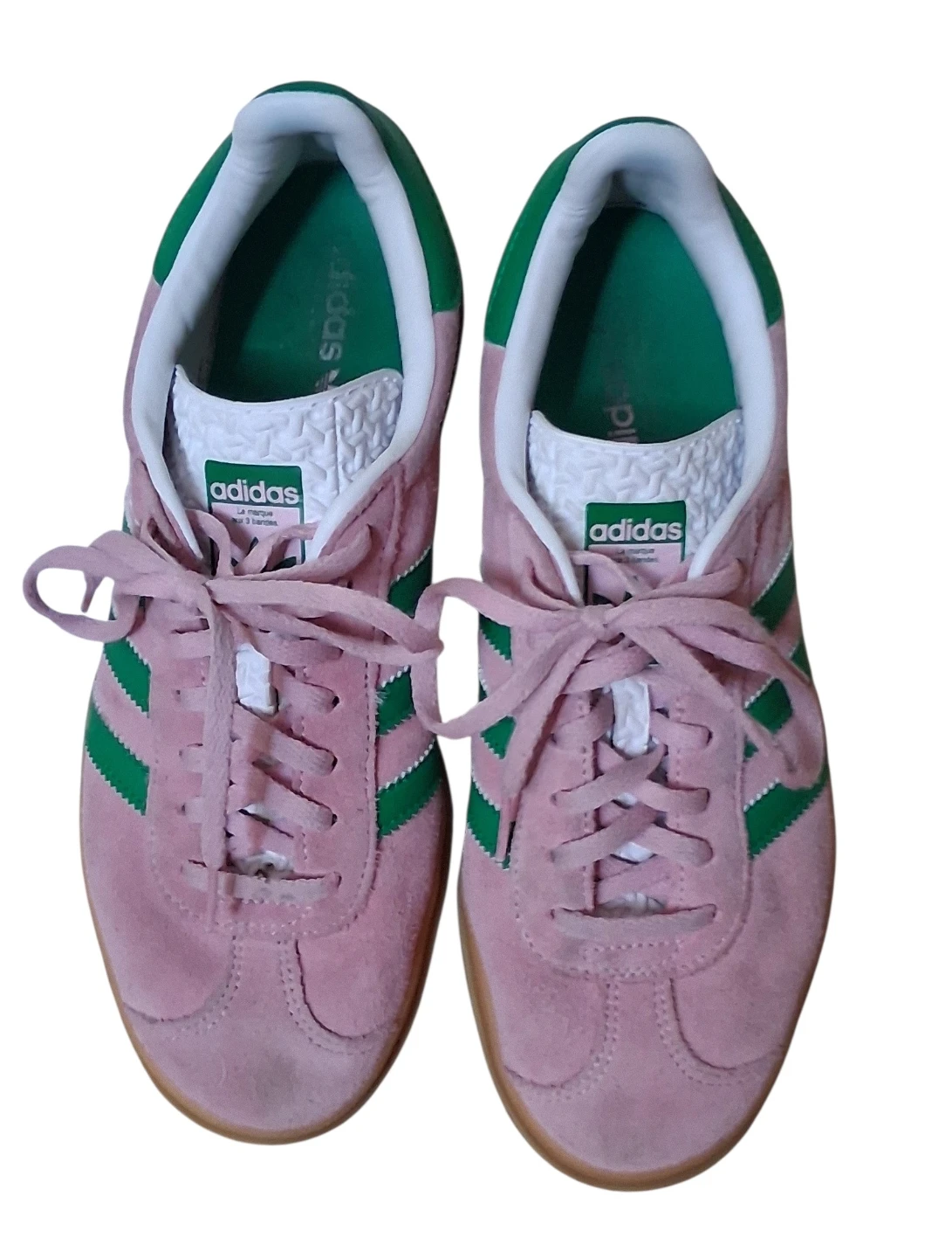 Adidas Gazelle Bold Platform True Pink & Green Size 7.5 / IE0420 - photo 2