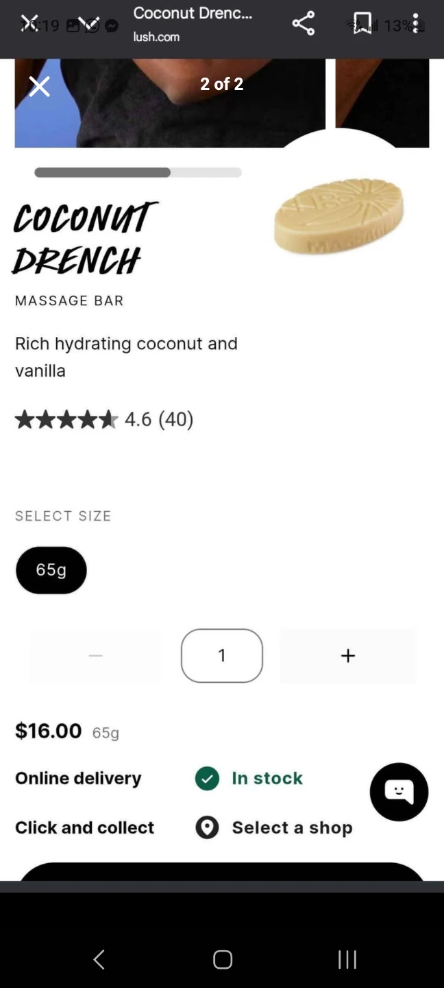 New Lush Coconut Drench Moisture Bar - photo 2