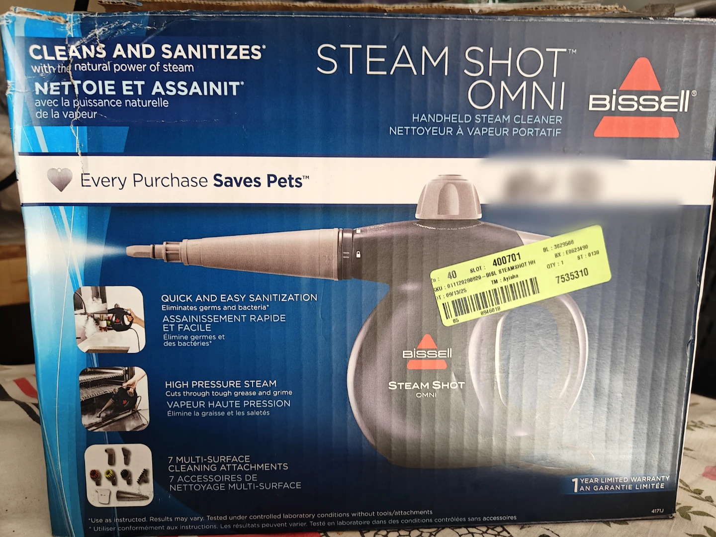 Bissell Steam Shot Omni Handheld Steam Cleaner - photo 3