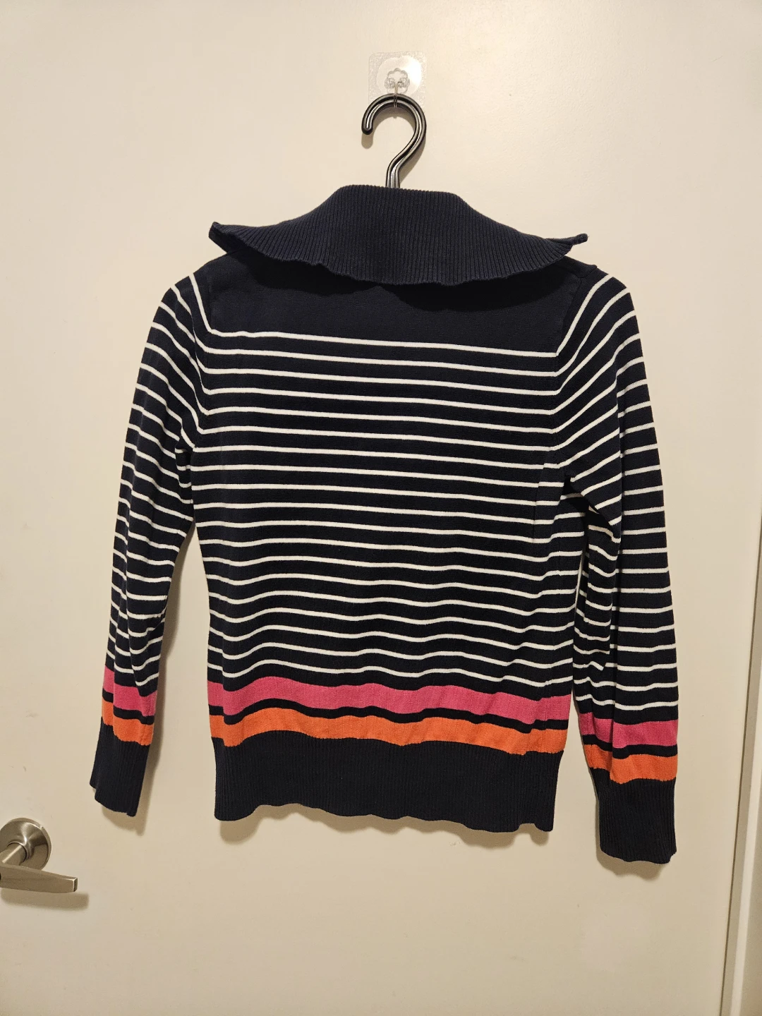 Striped zip-up sweater - photo 4