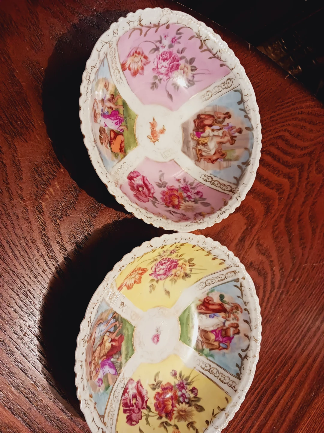 Set of 2 × Antique Austrian Porcelain Berry Bowls - photo 4