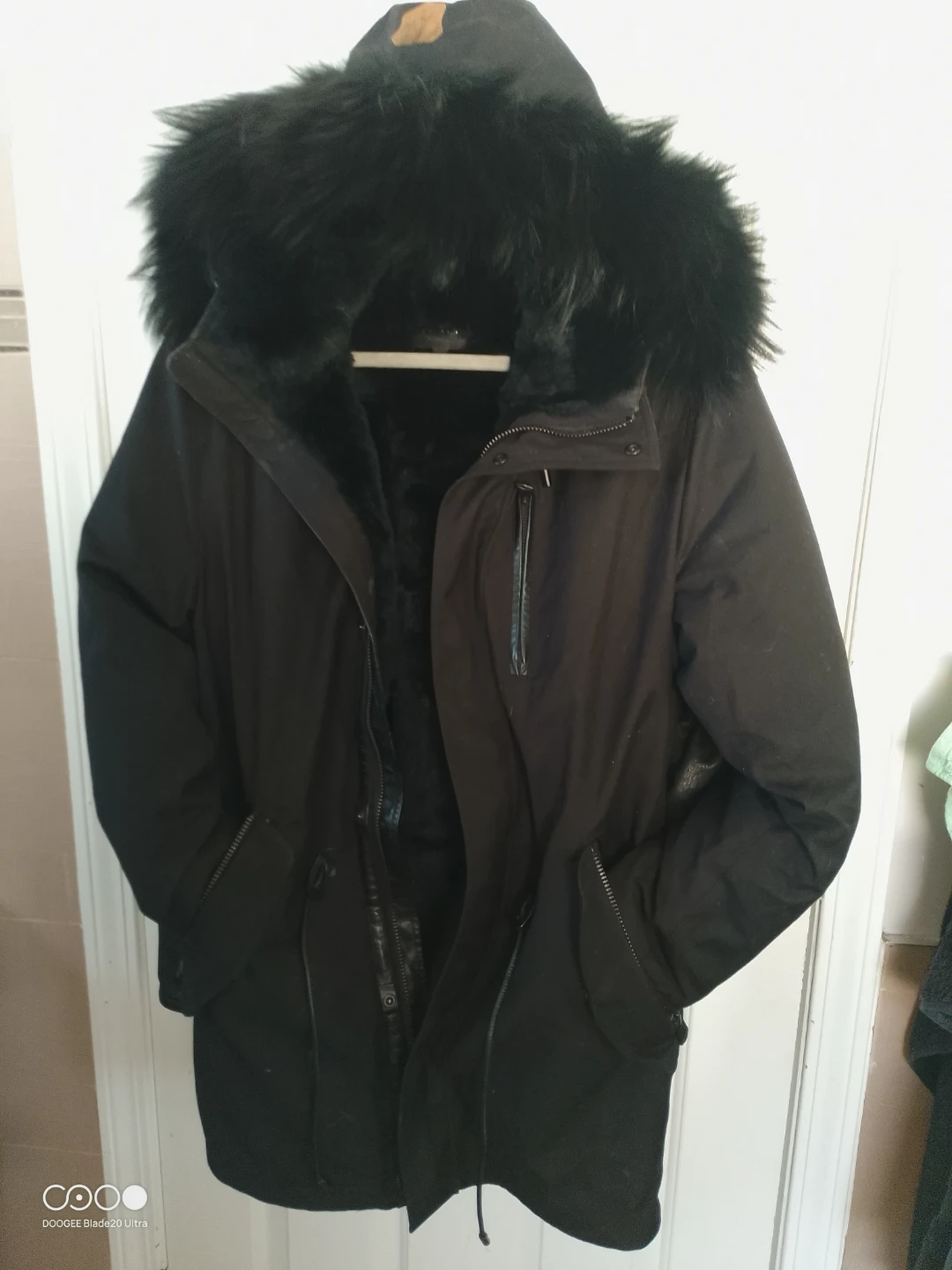 Mackage black parka size 36