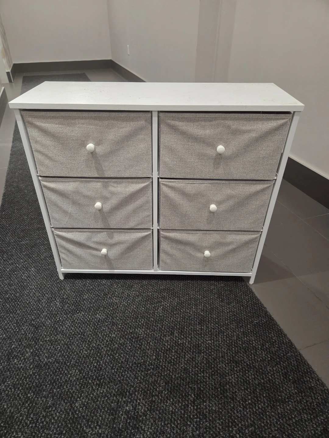 White 6-Drawer Fabric Storage Unit - photo 2