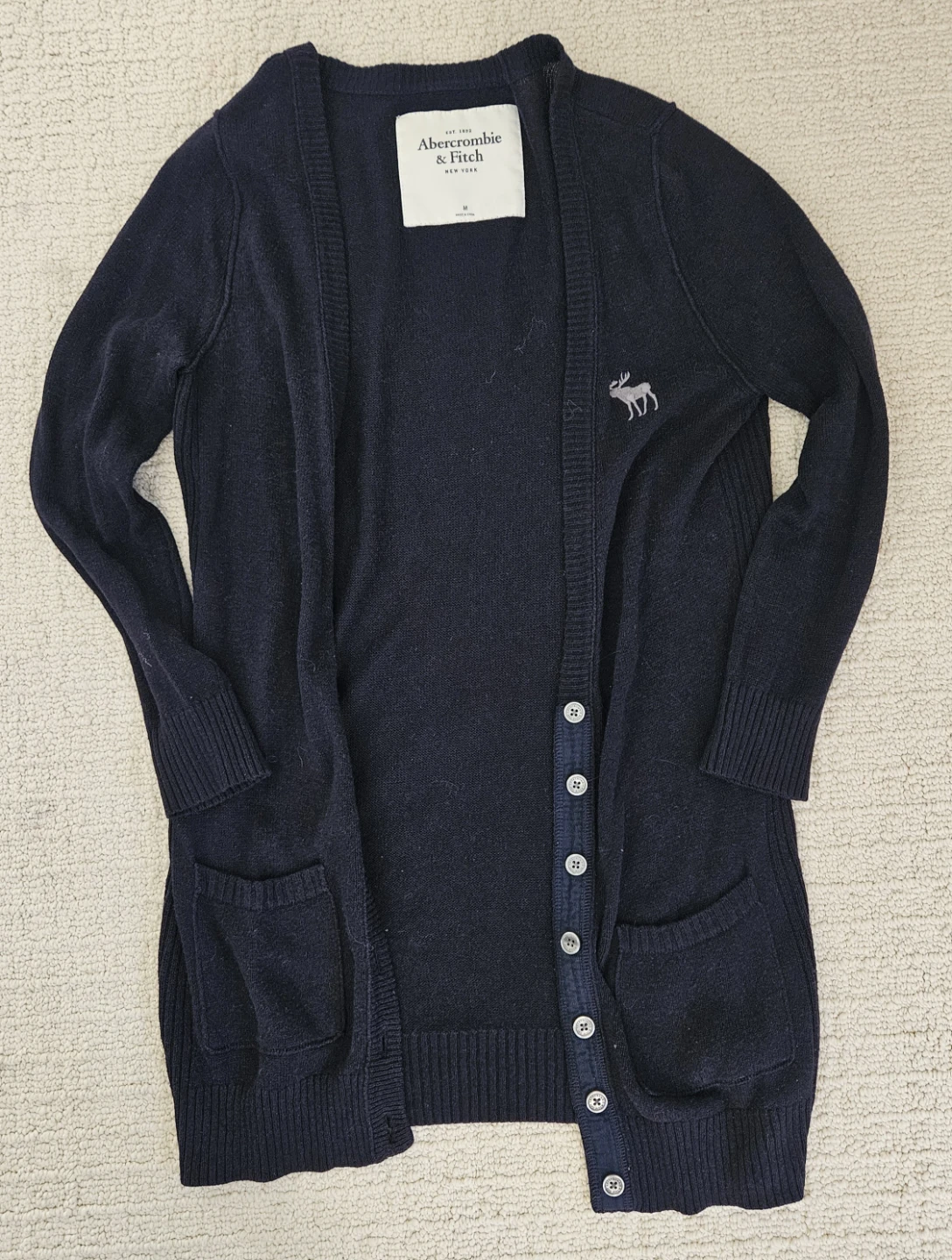 Abercrombie & Fitch Navy Blue Cardigan