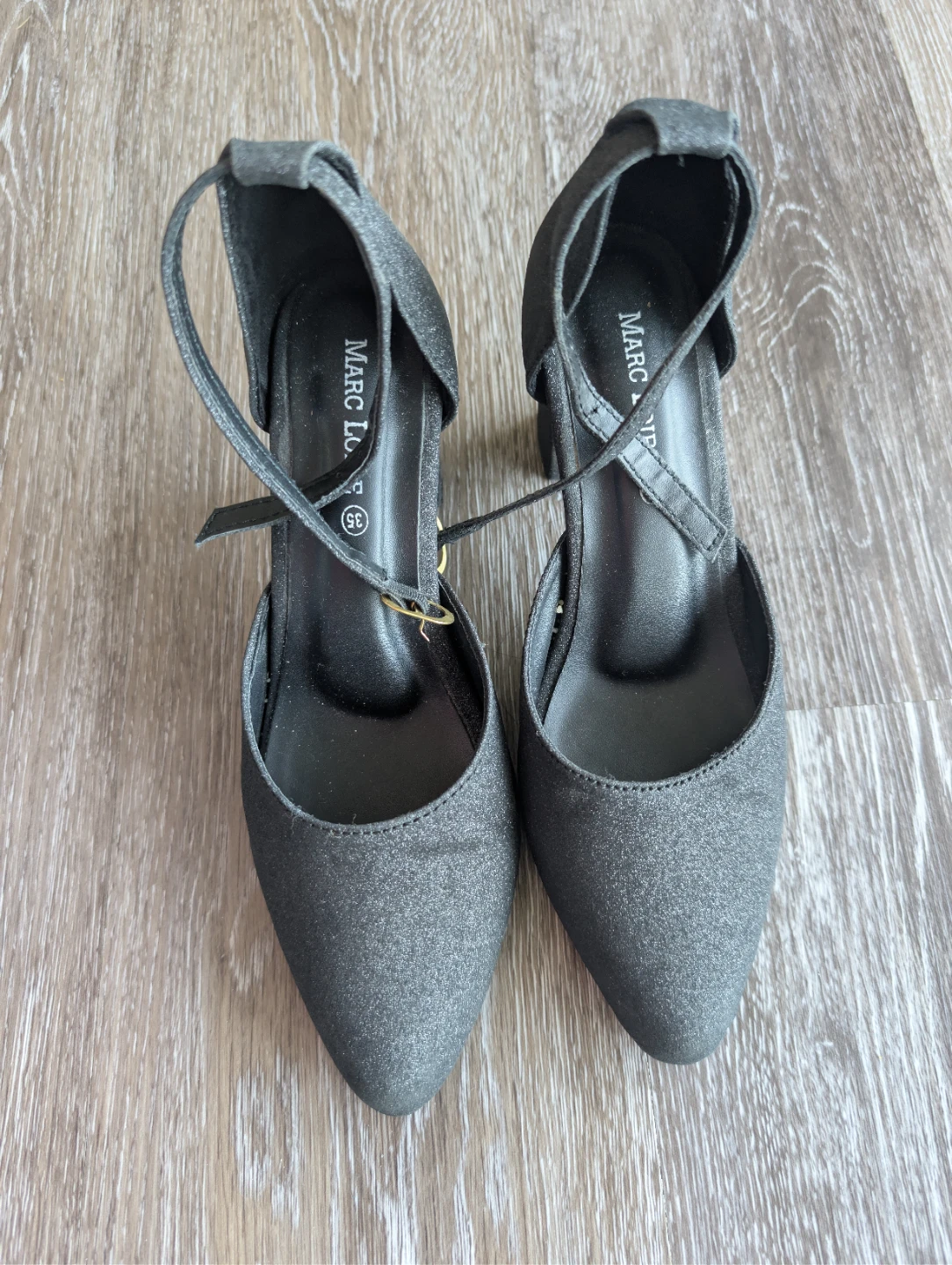 Black glitter heels - photo 4