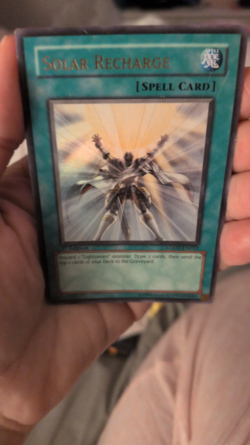 Yu-Gi-Oh! Solar Recharge 1st Edition Spell Card - photo 2