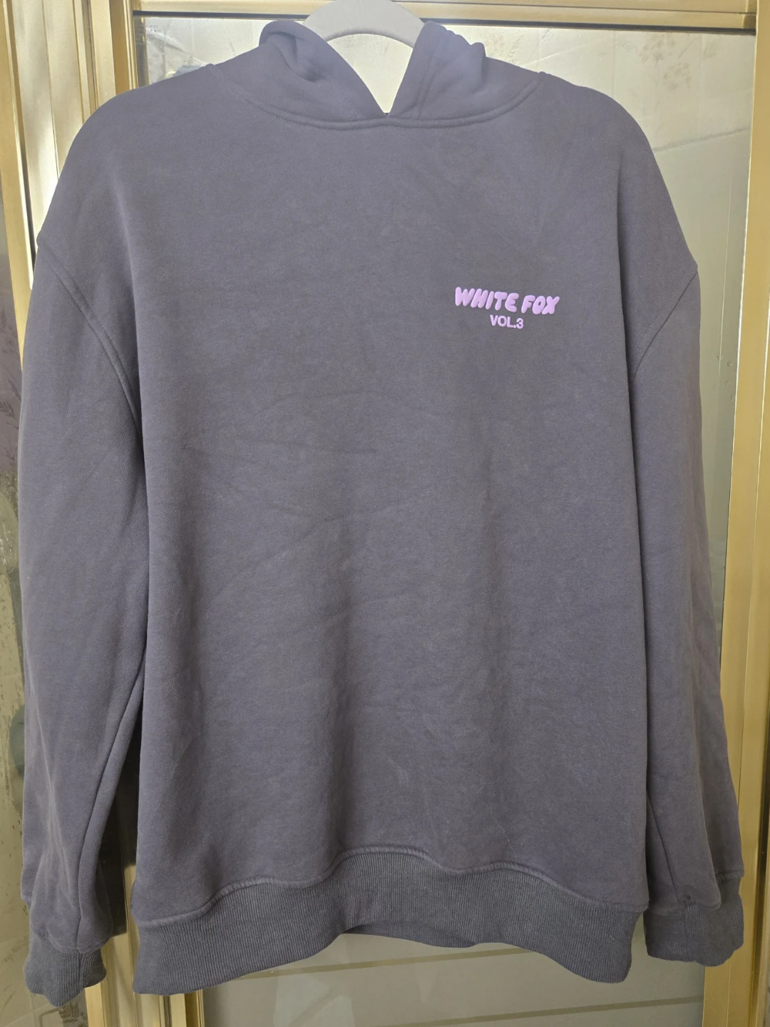 Women's White Fox Volume 3 Hoodie.  Grey, M/L. EUC.