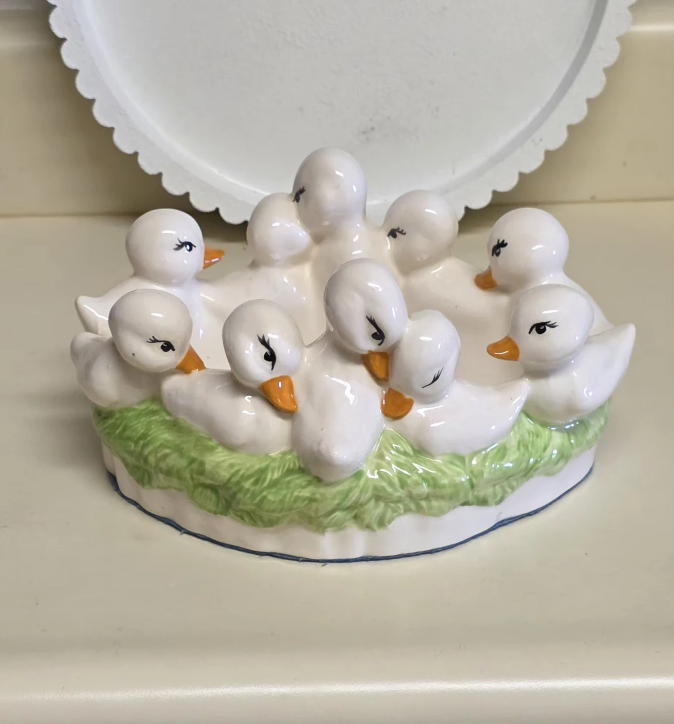 Vintage Ceramic Duckling Bowl / Easter Candy Dish