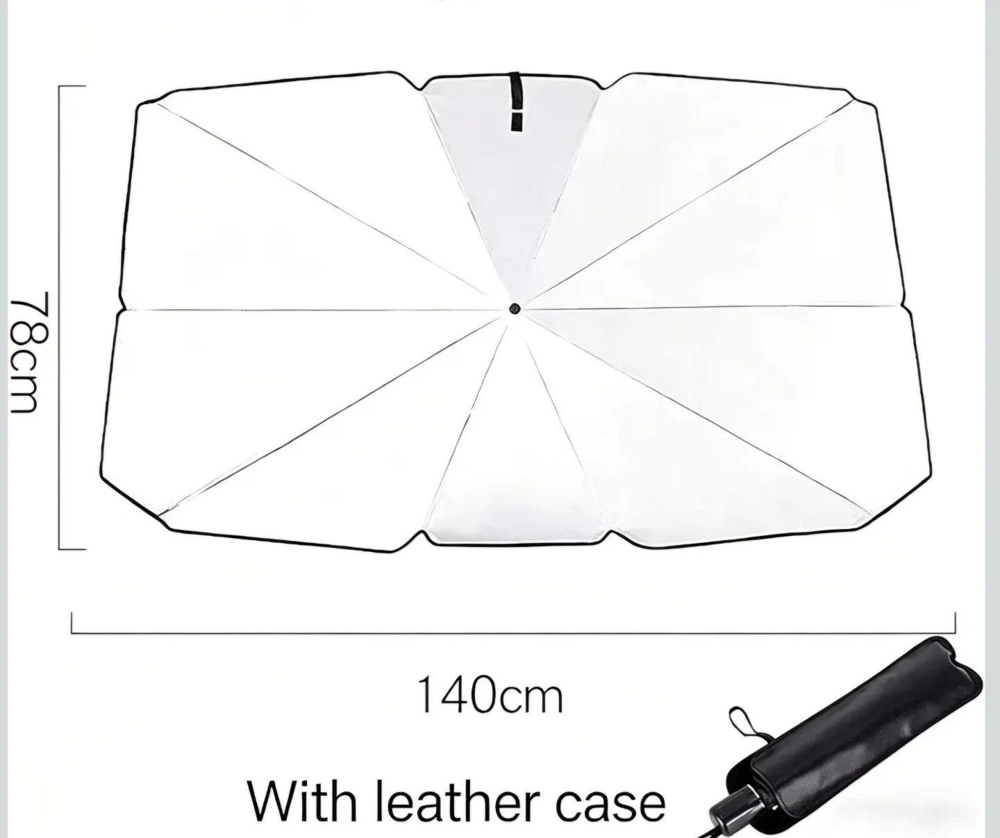 Car Windshield Sunshade Umbrella 55.1"x30.7" - photo 4
