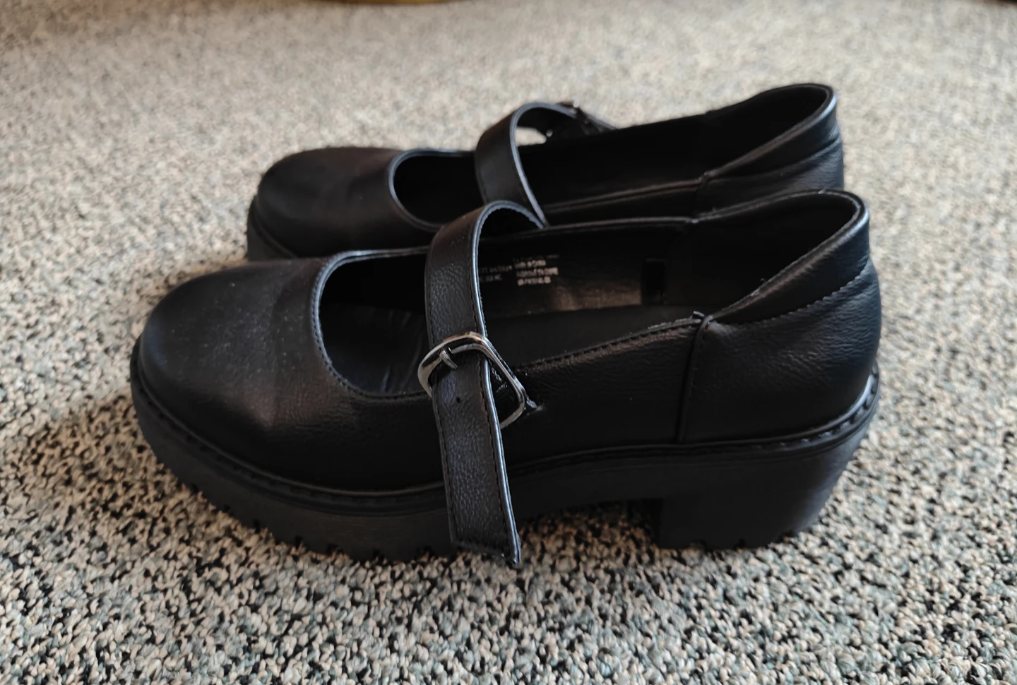Black Mary Jane Platform Shoes 🧡💖 - photo 4