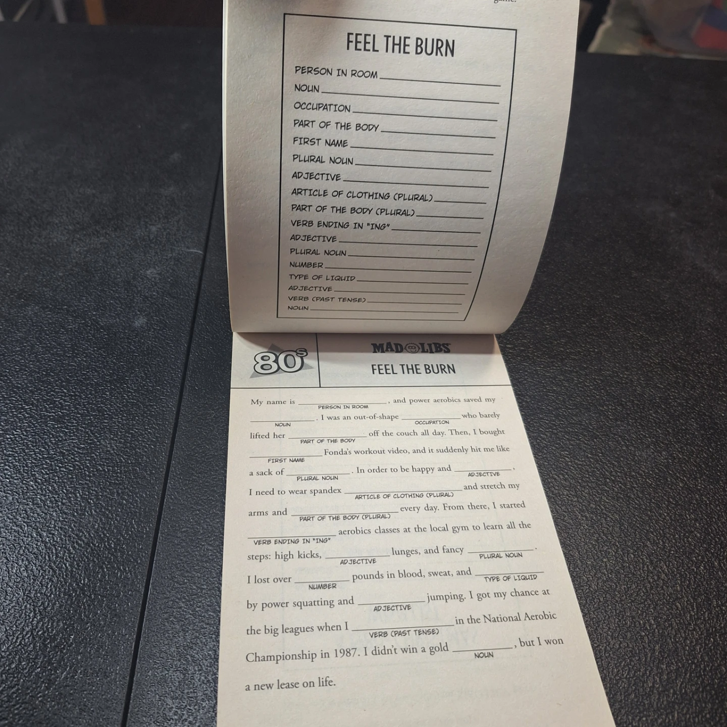 80s Mad Libs "Feel the Burn" Activity Book - photo 3