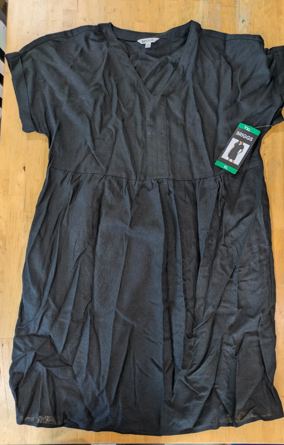 Briggs Black V-Neck Dress XL