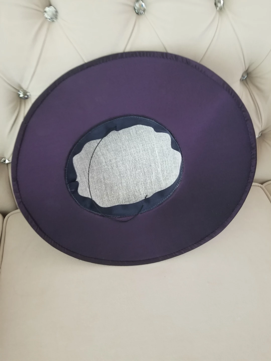 Elegant Purple Formal Wide-Brim Hat - photo 2