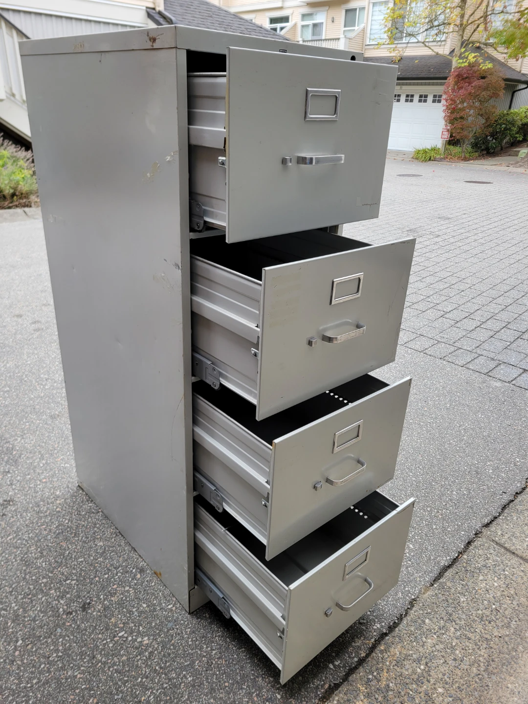 4-Drawer Metal Filing Cabinet For Sale.