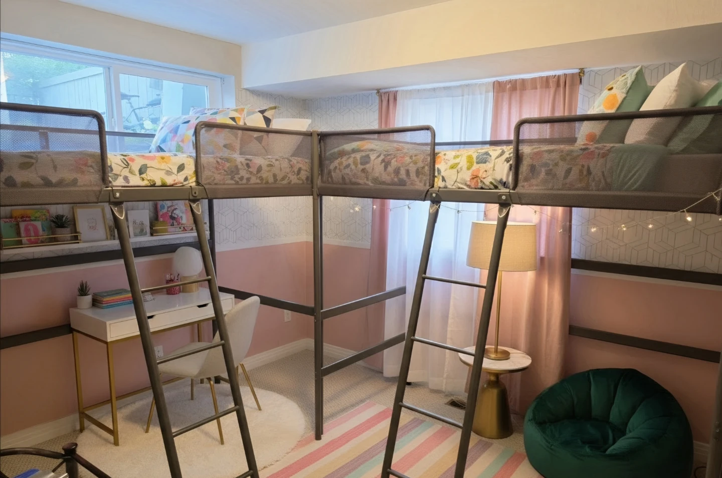 2 Twin Loft Bed Frame