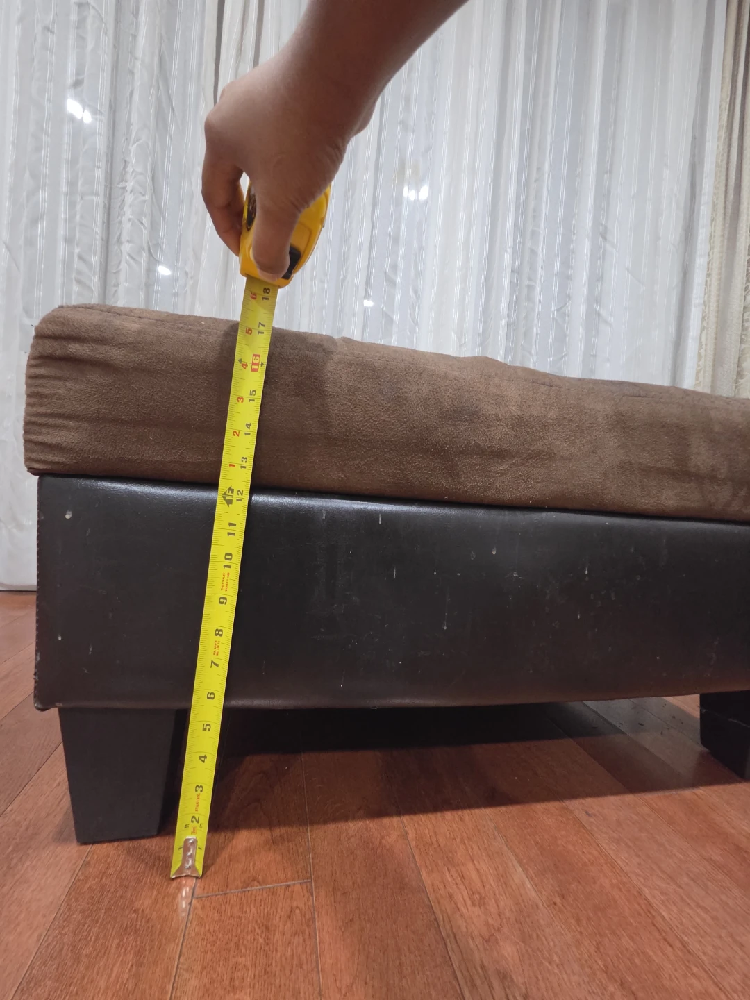 Brown and black ottoman - photo 3